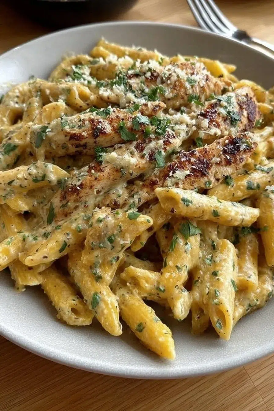 Garlic Parmesan Chicken and Pasta