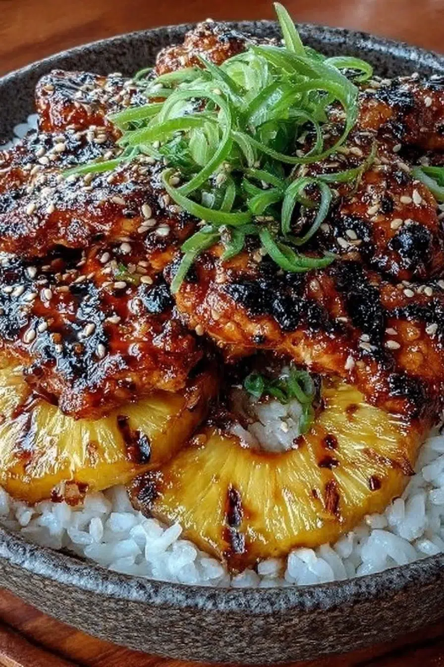 Grilled Pineapple Teriyaki Chicken Bowls