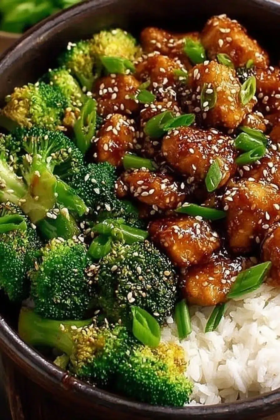 Skinny Sesame Chicken and Broccoli