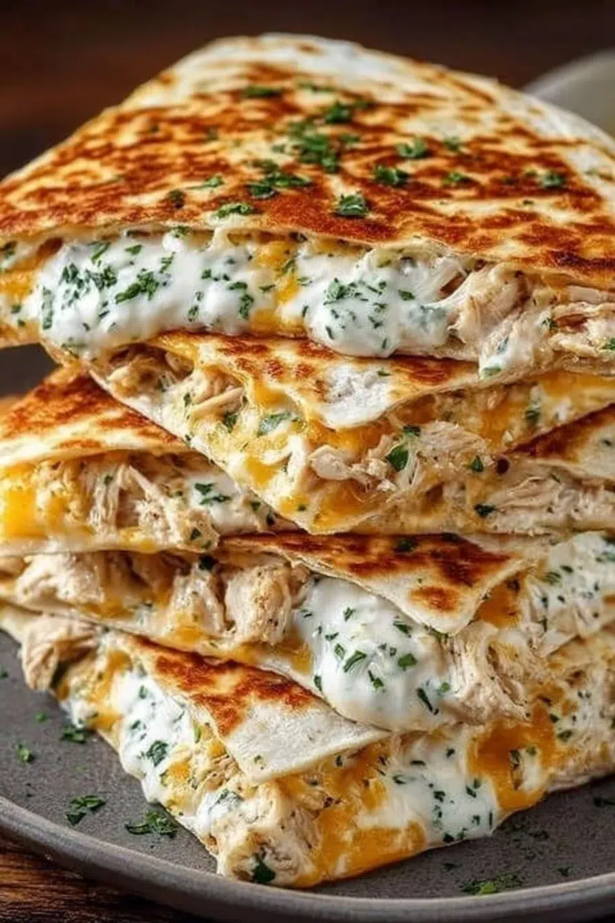 High-Protein Chicken Ranch Quesadilla