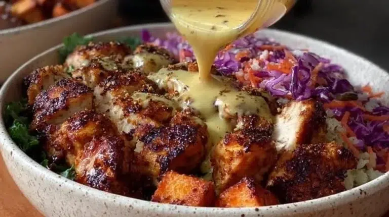 Hot Honey Chicken Plate with crispy chicken and honey drizzle