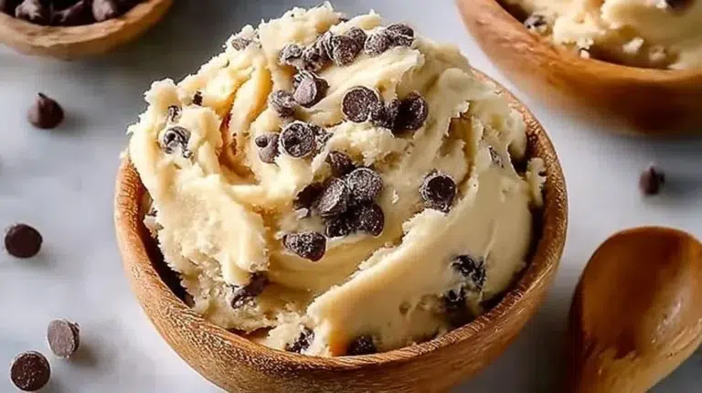 Delicious Greek yogurt cookie dough ready to be baked