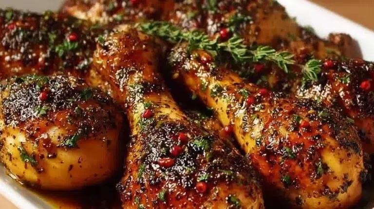 Juicy baked chicken legs marinated to perfection for ultimate flavor.