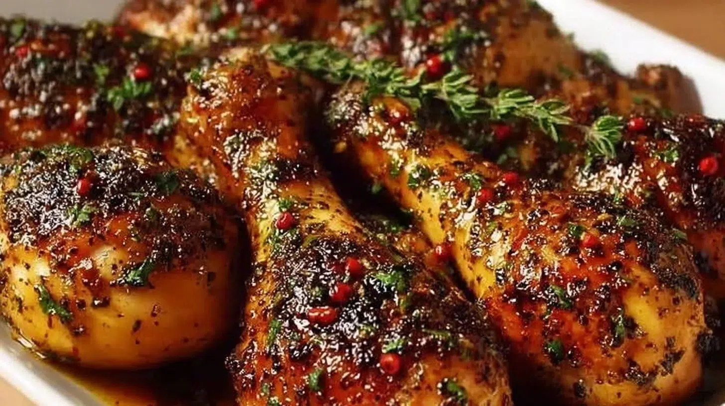 Juicy baked chicken legs marinated to perfection for ultimate flavor.