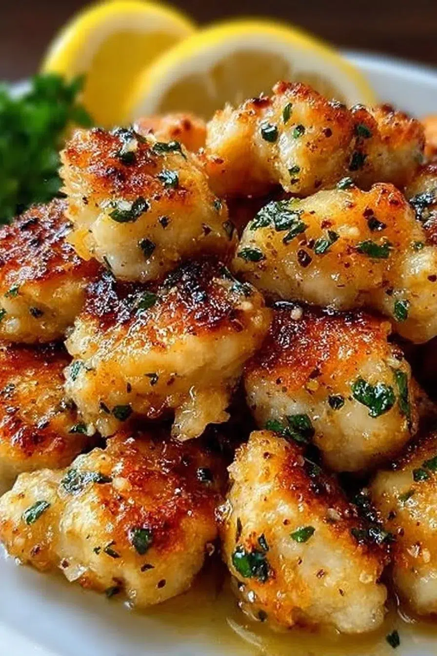 Lemon Garlic Chicken Bites