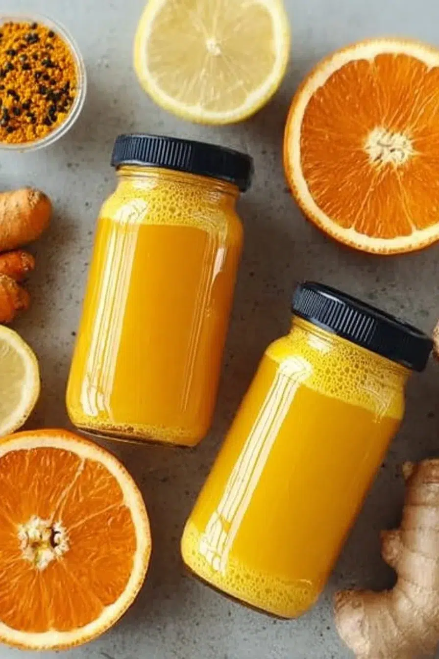 Lemon, Ginger and Turmeric Immune Boosting Shots