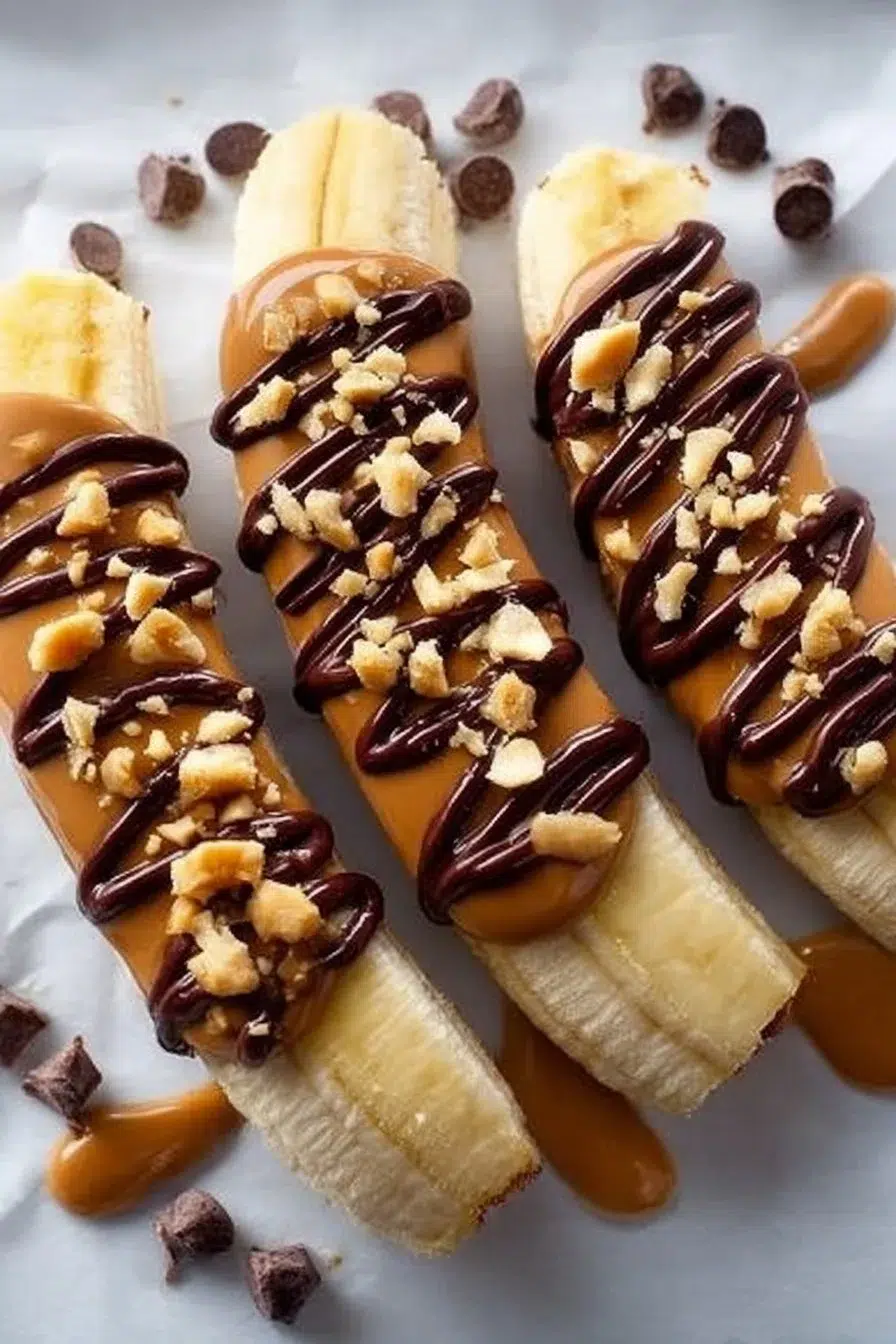 Low Calorie Frozen Banana Snickers
