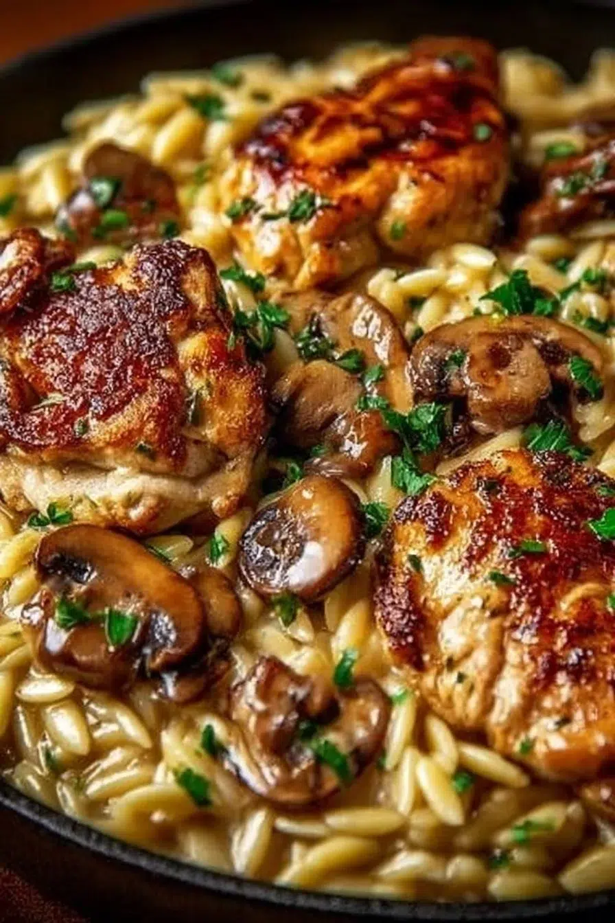 Marsala Chicken Orzo