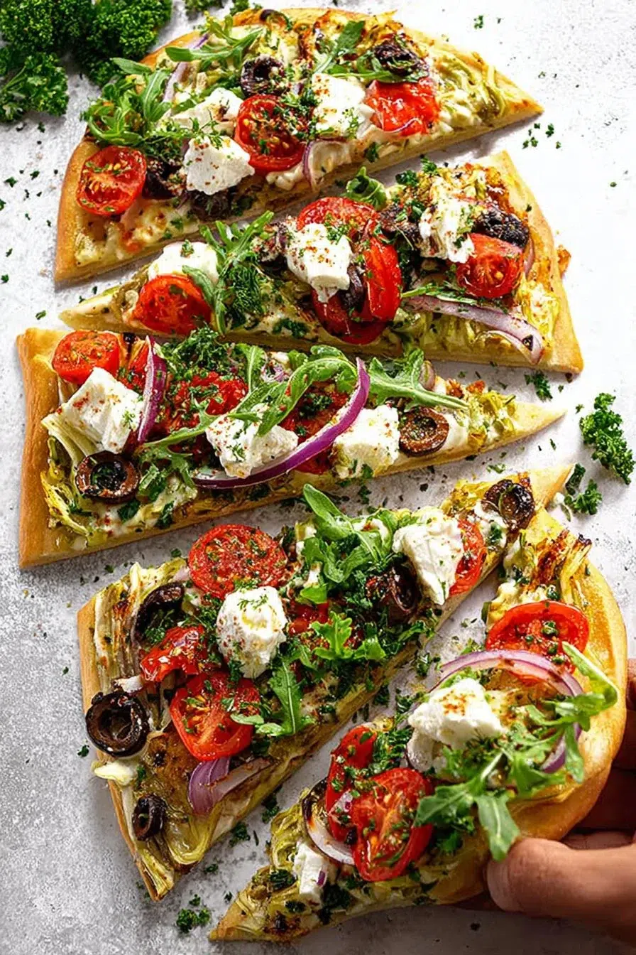 Delicious Mediterranean Flatbread Pizza