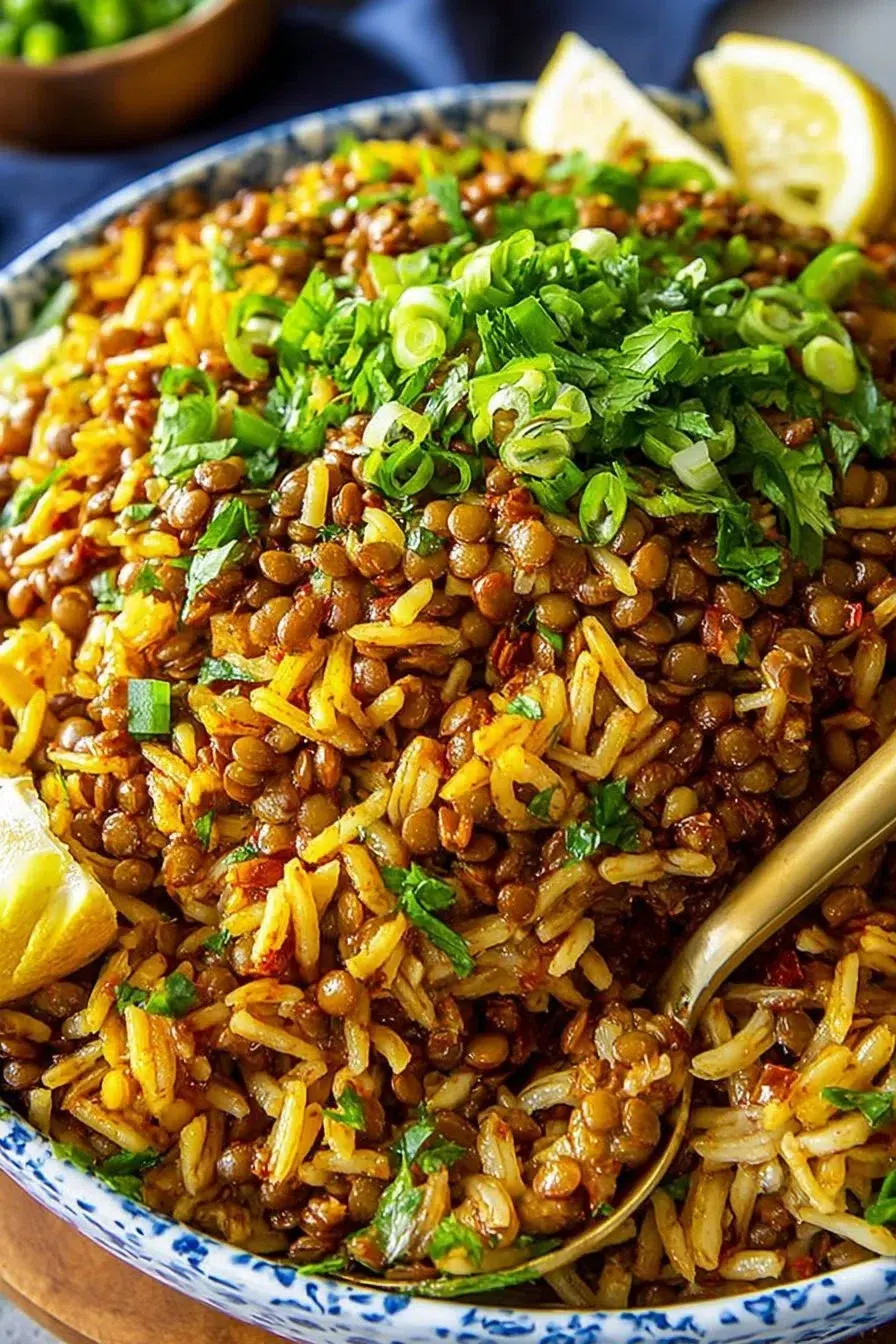 Easy Mediterranean Lentils and Rice
