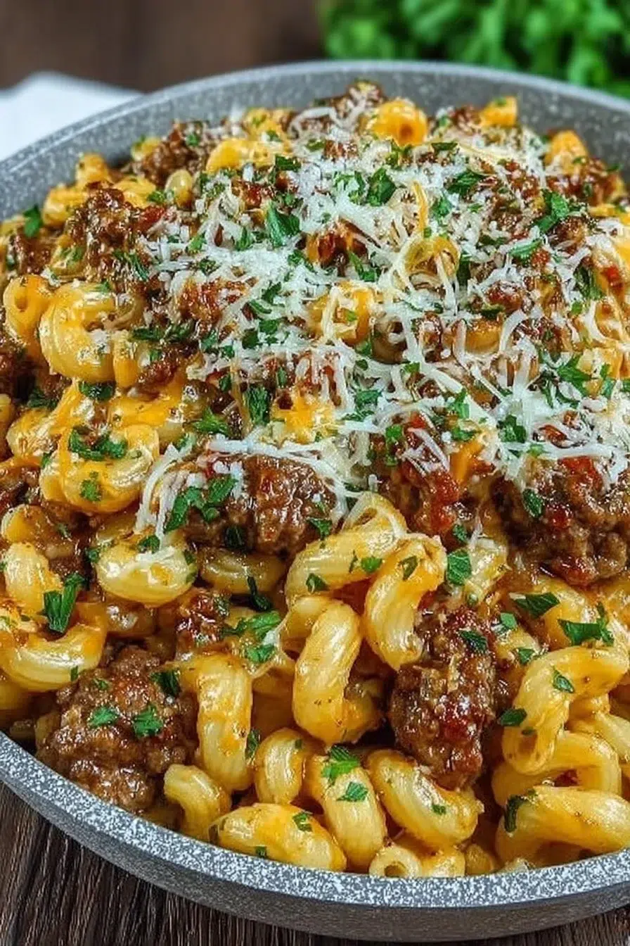 One-Pan Cheeseburger Macaroni