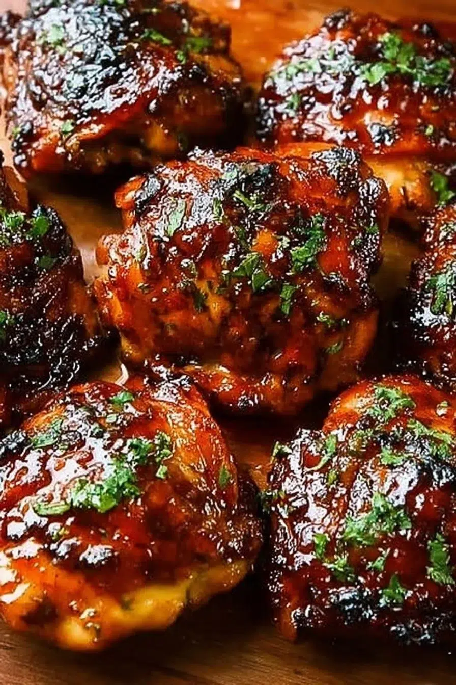Caramelized BBQ Chicken Thighs in the Oven