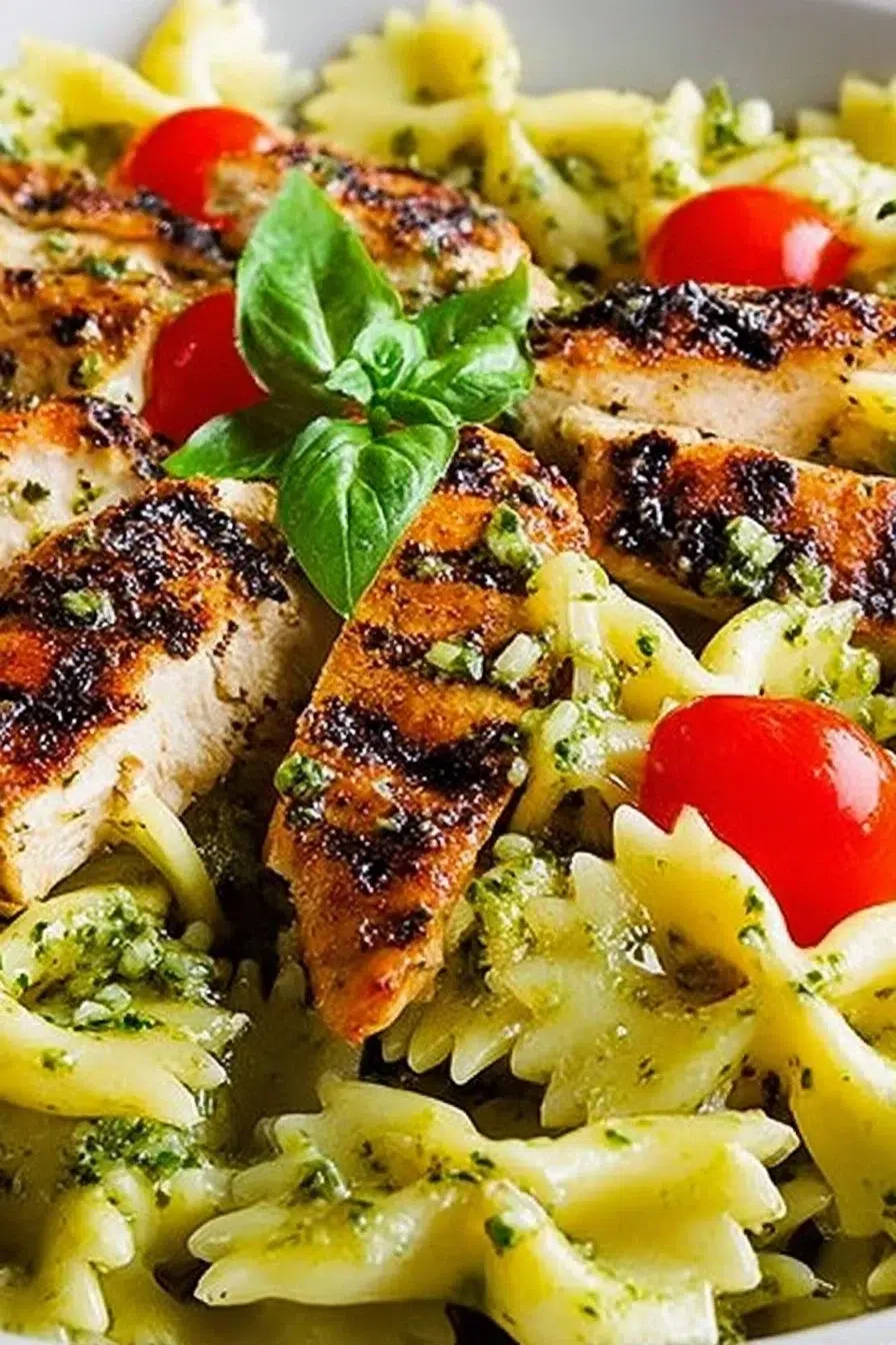 Pesto Pasta with Grilled Chicken