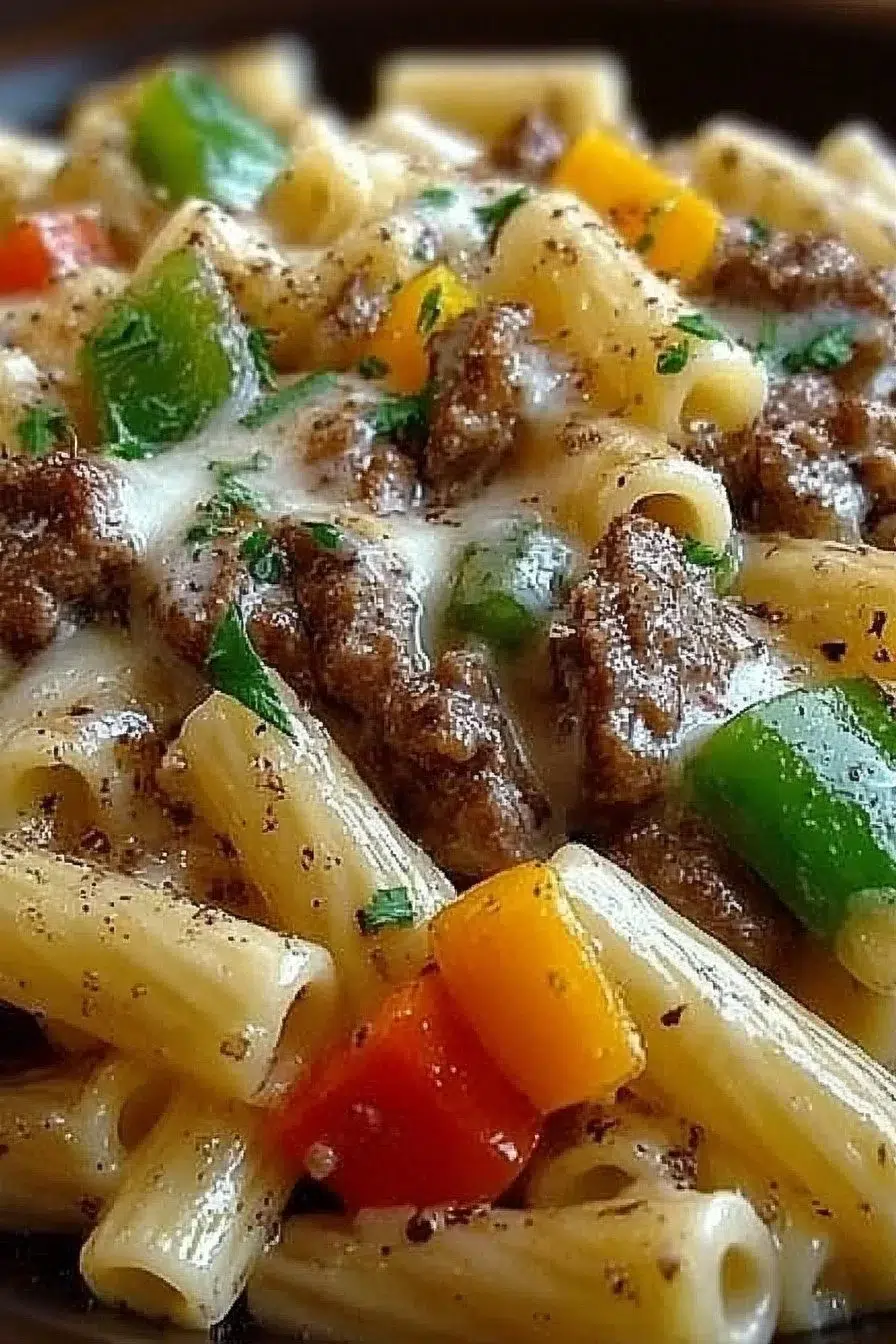Philly Cheese Steak Pasta