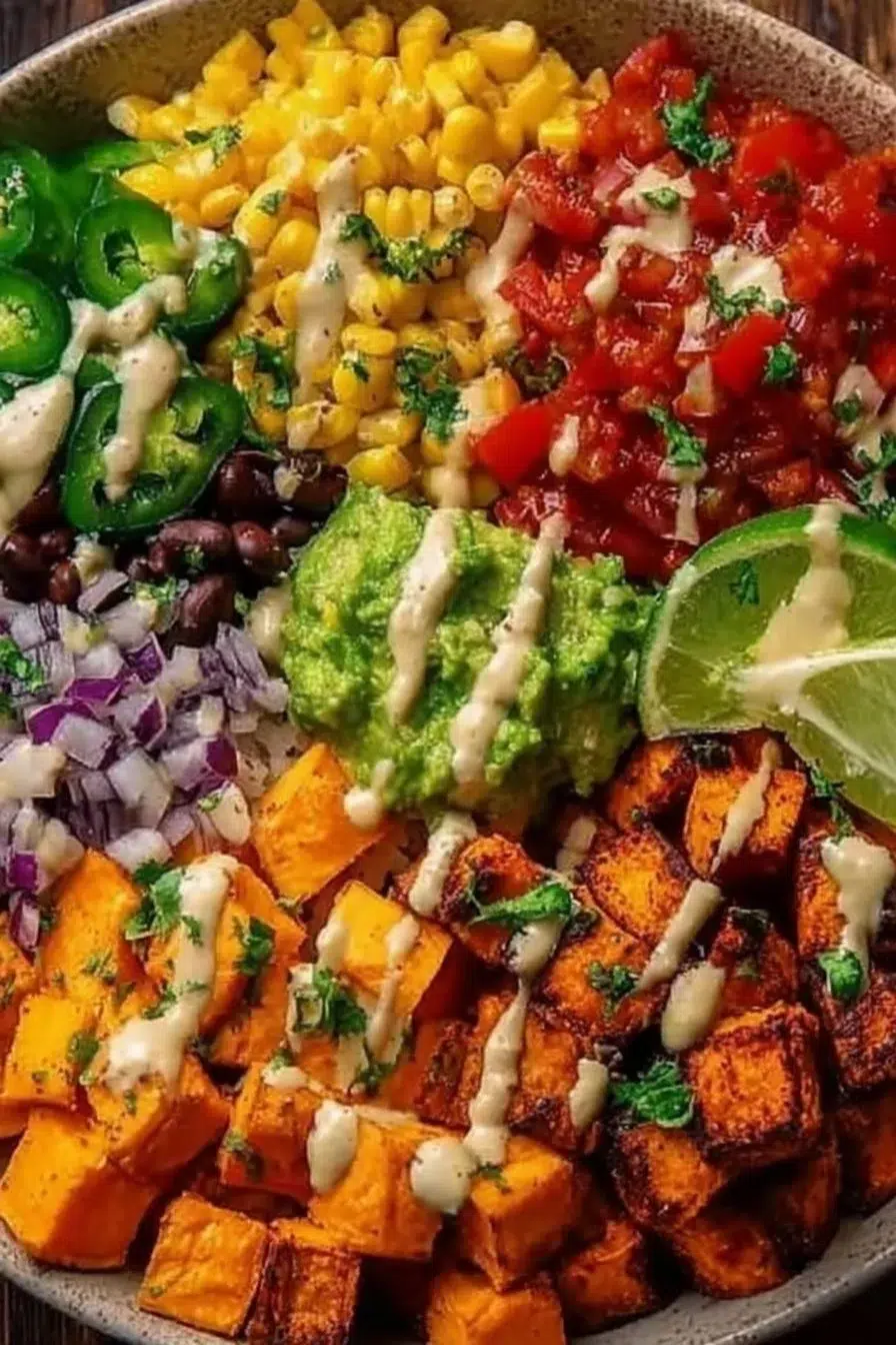 Vegan Sweet Potato Burrito Bowl