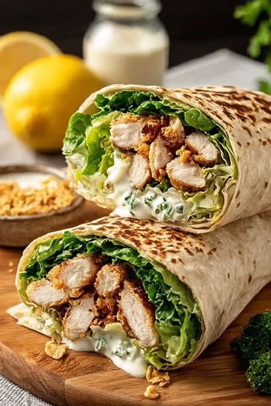Quick Chicken Caesar Wrap