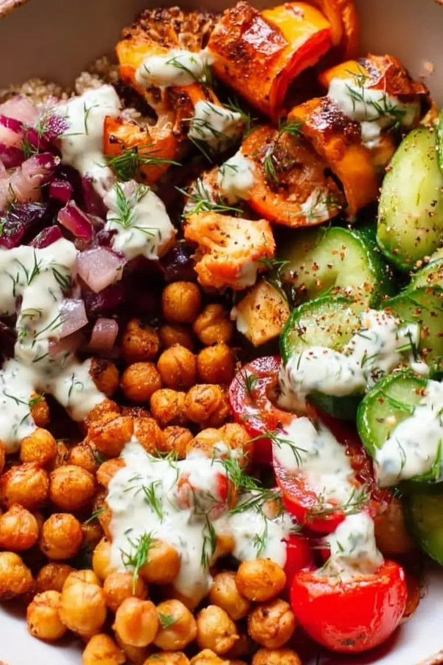 Roasted Vegetable Healthy Lunch Bowls