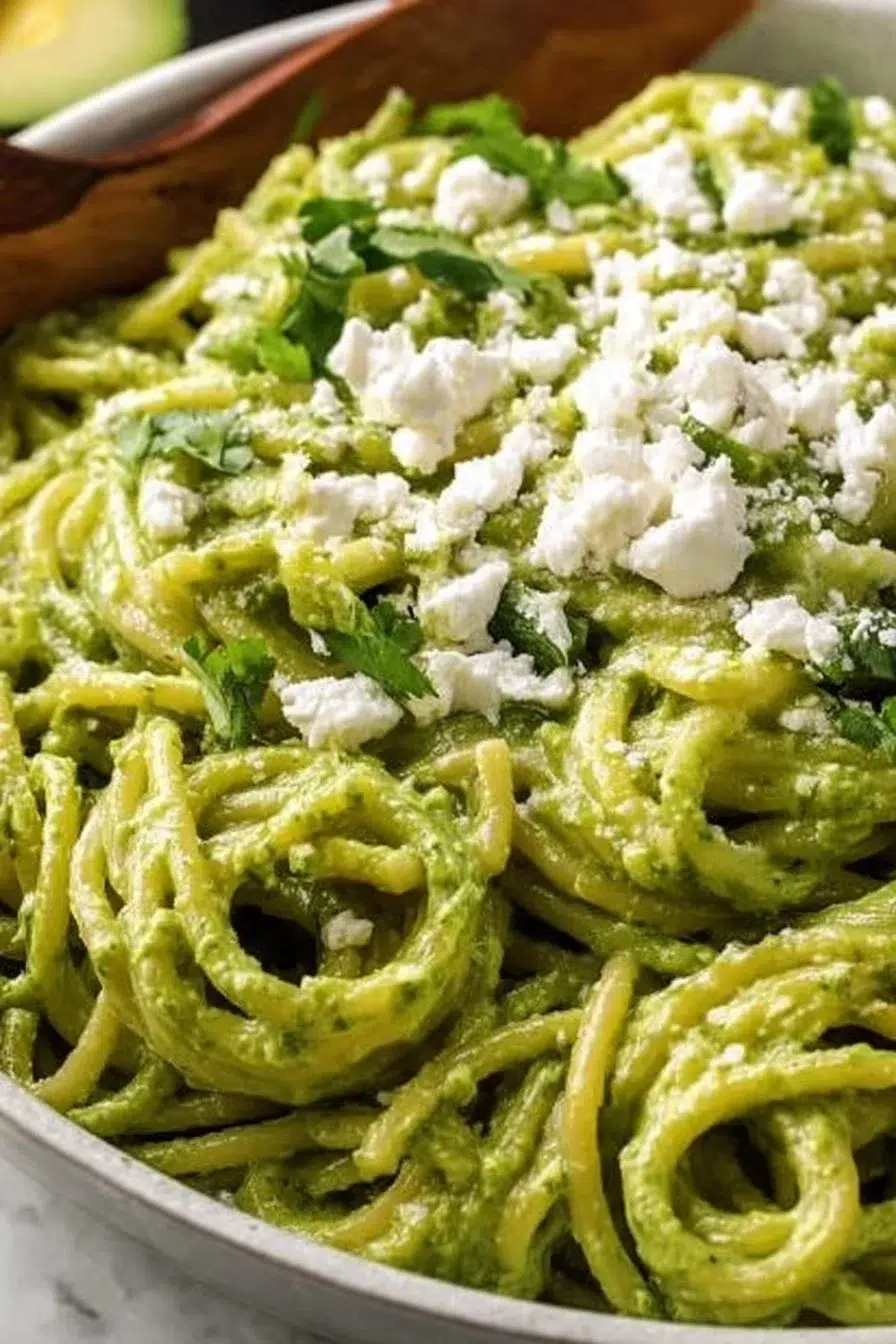 Creamy Mexican Green Spaghetti (Espagueti Verde)