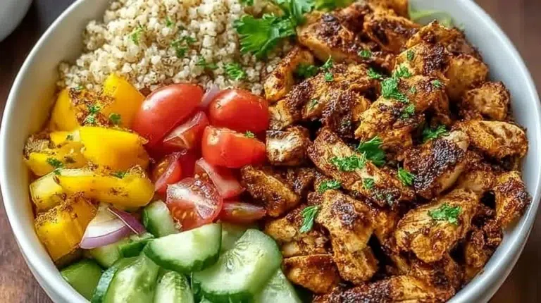 Delicious homemade chicken shawarma wraps with fresh ingredients
