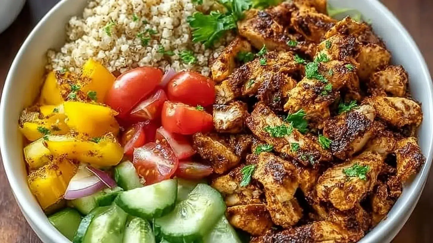 Delicious homemade chicken shawarma wraps with fresh ingredients