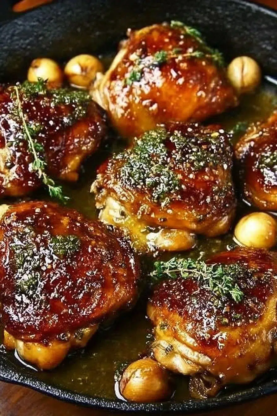 Sticky Baked Chicken Thighs