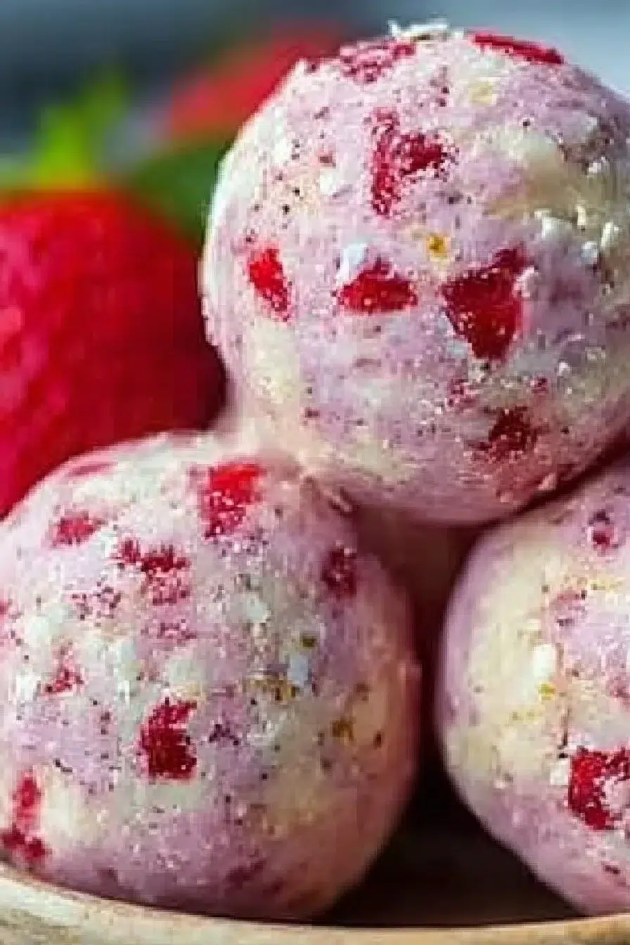 Strawberry Cheesecake Protein Balls