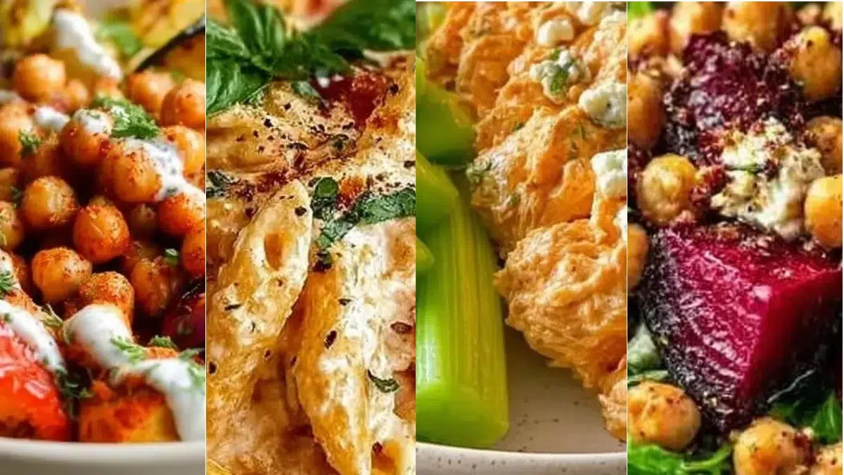 Colorful and nutritious healthy lunch ideas arranged for meal prep and school lunches.