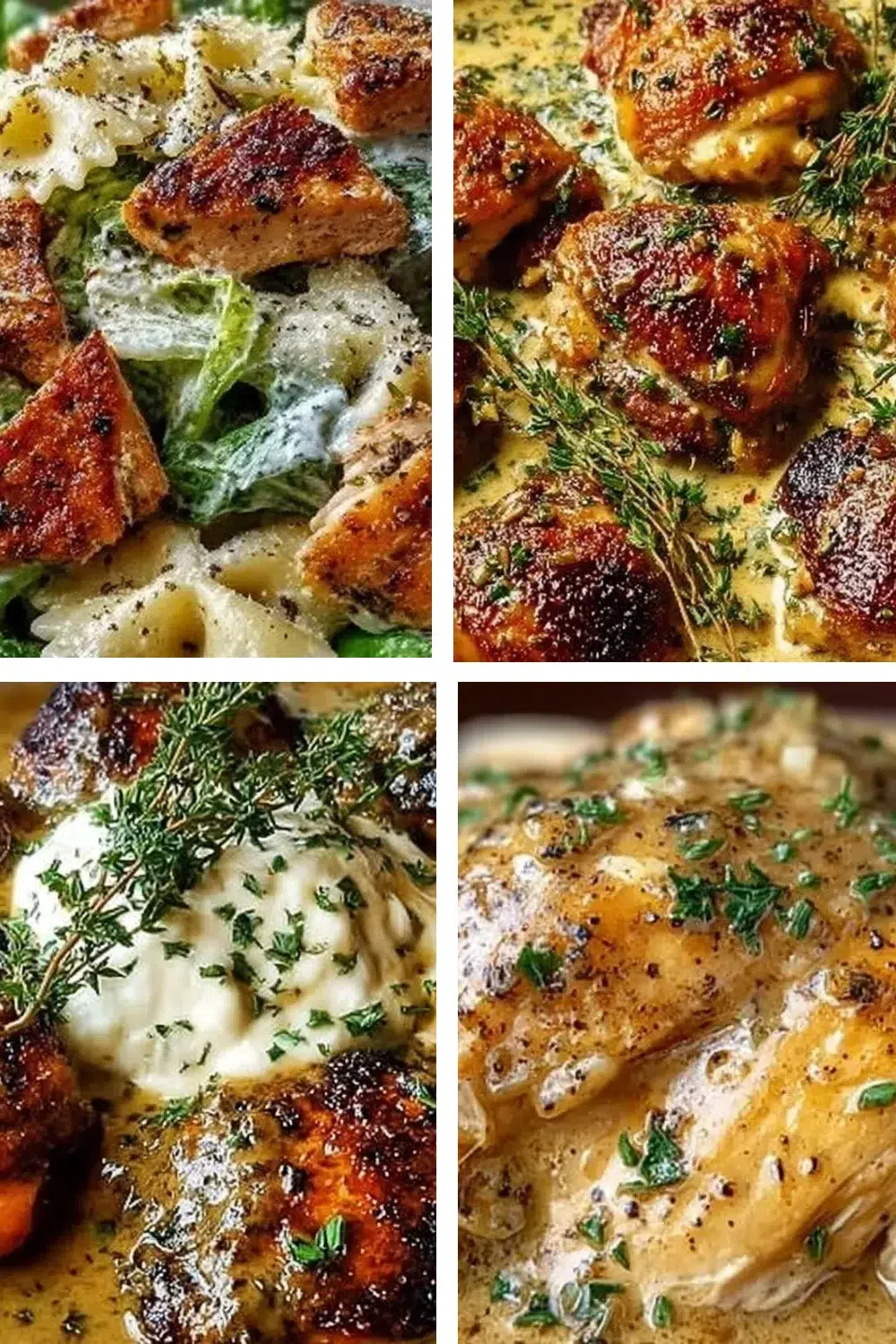 Plate of creamy chicken recipe served for a quick weeknight dinner