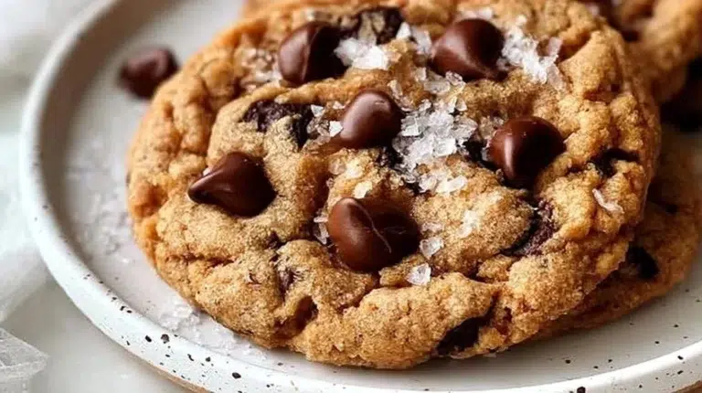 Chewy gluten-free chocolate chip cookies on a plate