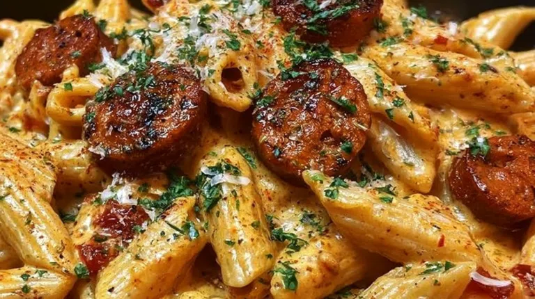Creamy Cajun Sausage Pasta