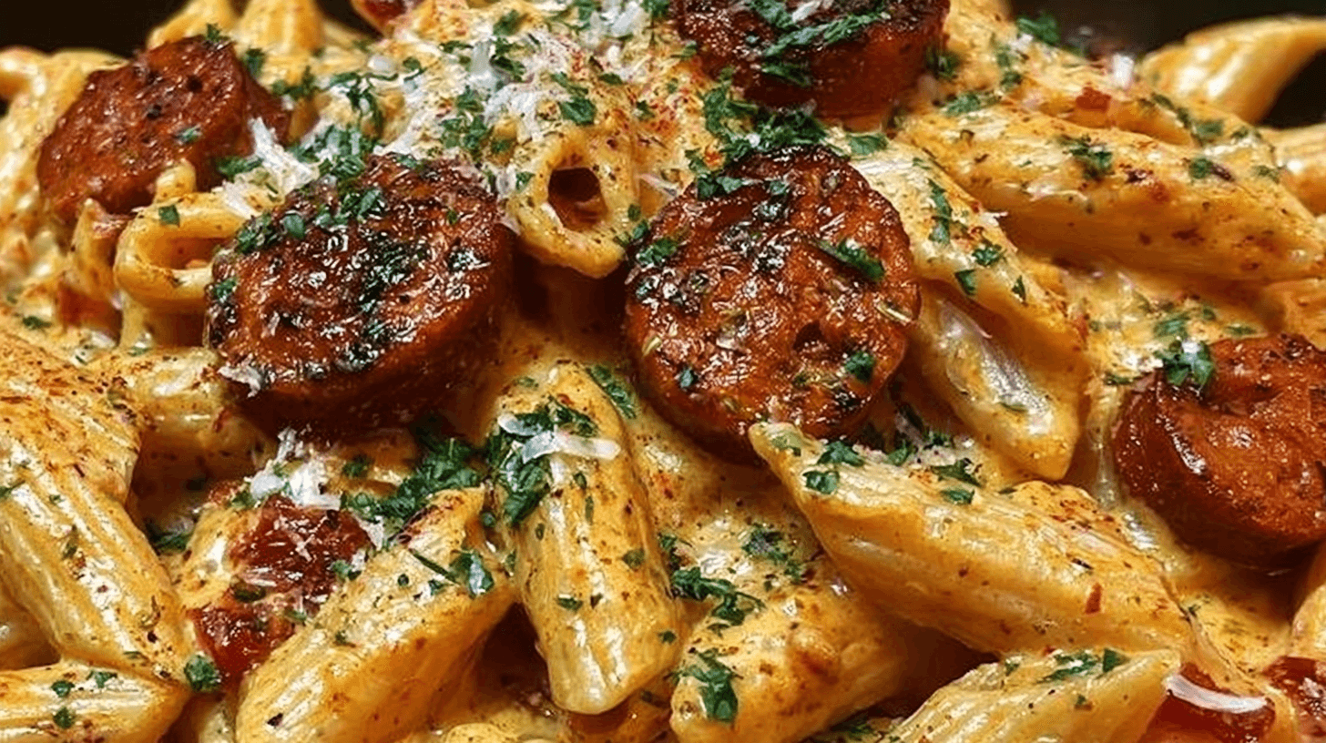 Creamy Cajun Sausage Pasta