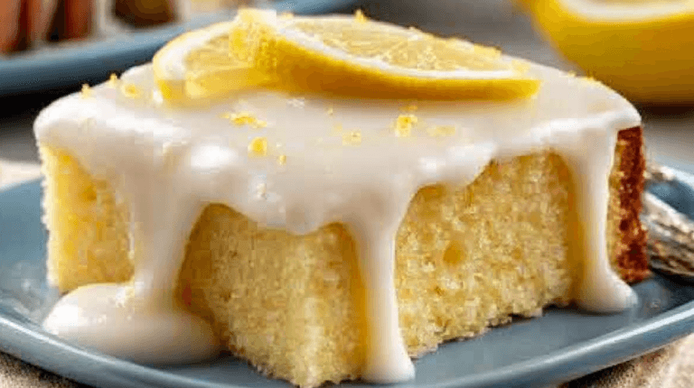 Lemonade-Infused Poke Cake