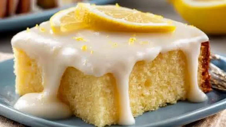 Lemonade-Infused Poke Cake