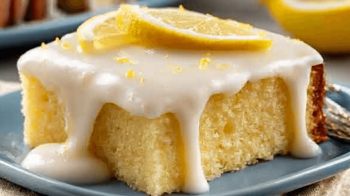 Lemonade-Infused Poke Cake