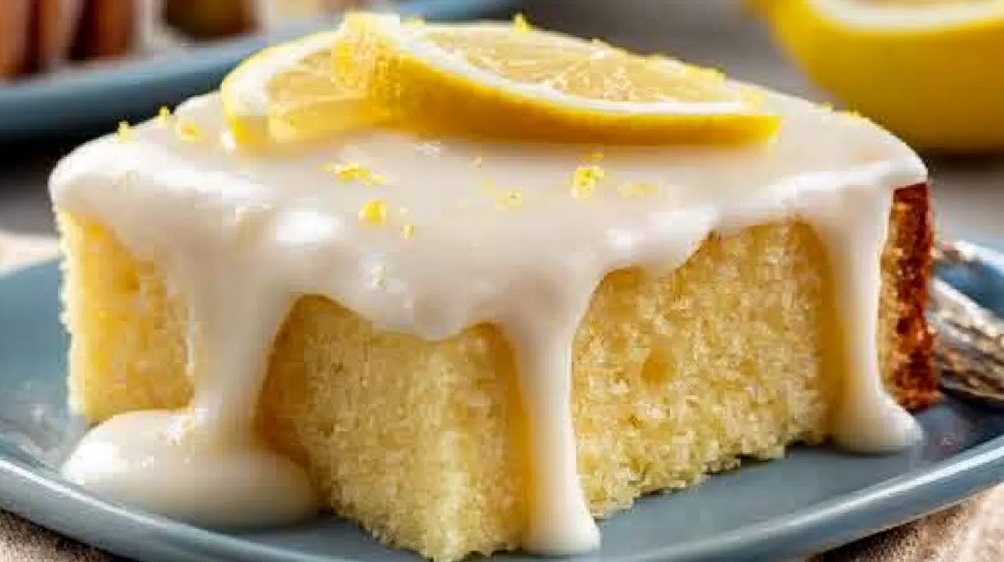 Lemonade-Infused Poke Cake