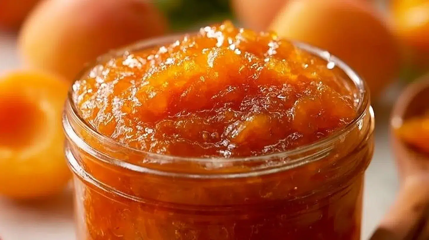 Delicious apricot filling in a pastry ready for baking