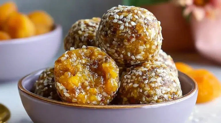 No-bake apricot energy balls recipe for a healthy snack